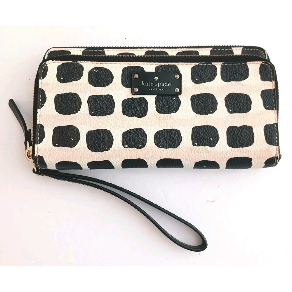 NEW Kate Spade NY Neda Grove Zip Around Wristlet Clutch Wallet Printed Leather